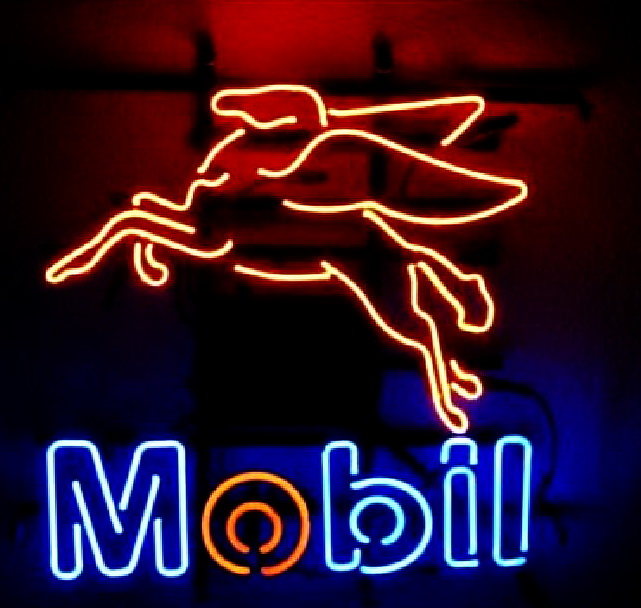Mobil Logo Original Neon Sign